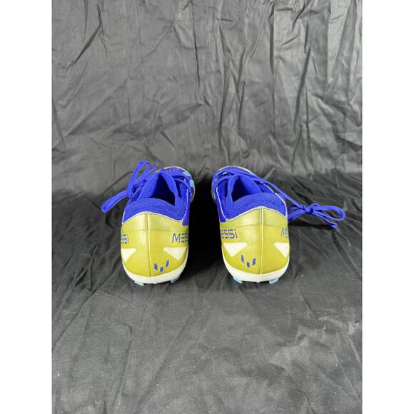 Adidas Messi Soccer Shoes Mens Size 12 Blue Gold Cleats FG 2023 Football Boots - Picture 7 of 10